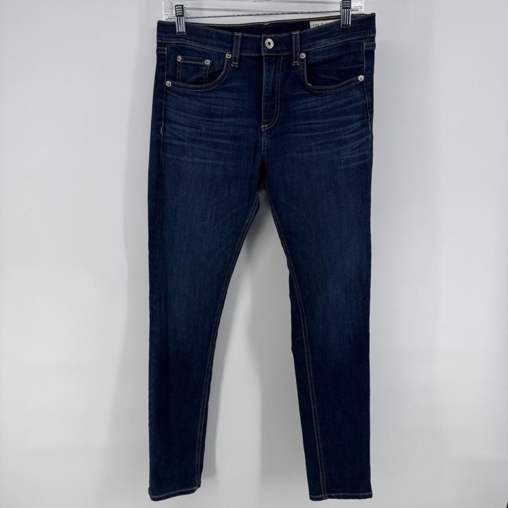 Rag & Bone Ankle Skinny Jeans Womens 29 Blue Dark Wash Stretch Denim Pants 31x30